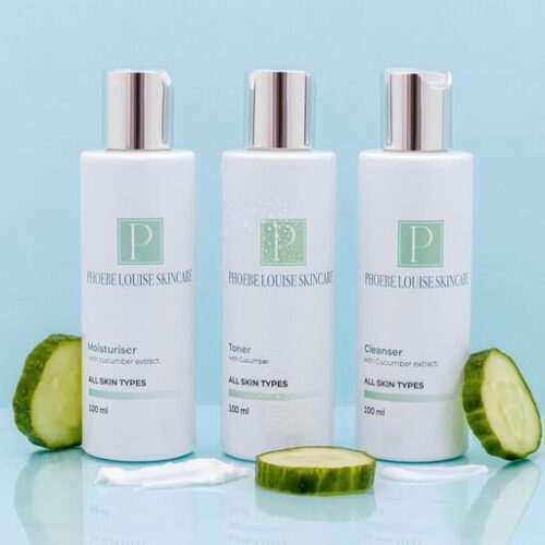 Cleanser Toner and Moisturiser with cucumber extract